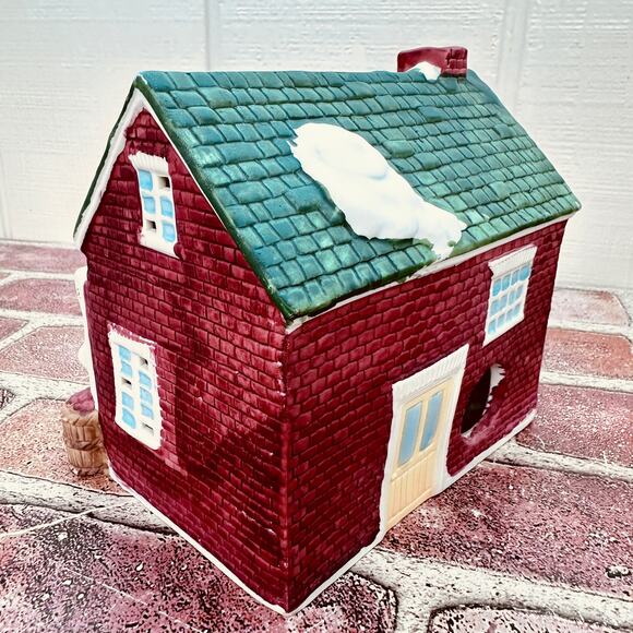 Dickens Rex & Lee‎ Christmas Village Brown Sons Store Produce Apple Barrel 1990 - Picture 4 of 11